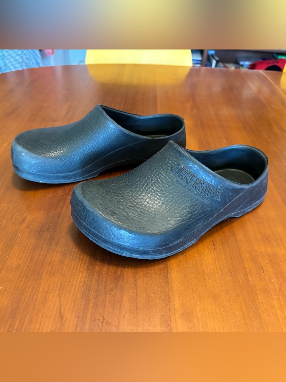 Black Birkenstock EVA clogs, size W10